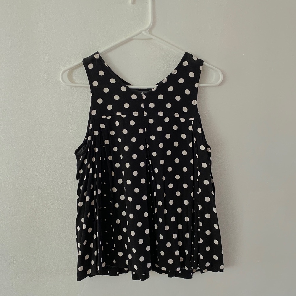 Madewell size small/6 polka dot tank top